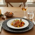 thumbnail image 2 of Assiette de Chargeur Pentagone Noire 13 Pouces - Ensemble de 6, 2 of 4