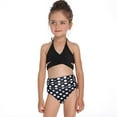 thumbnail image 2 of Girls Swimsuit Two Pieces Bikini Set Ruffle Bathing Suits Girls Ruffles Floral Print Two Pieces Swimsuit Bathing Suit Beach Wear Swimwear Bikini Set(Color:Black,Size:10-12 Years), 2 of 6