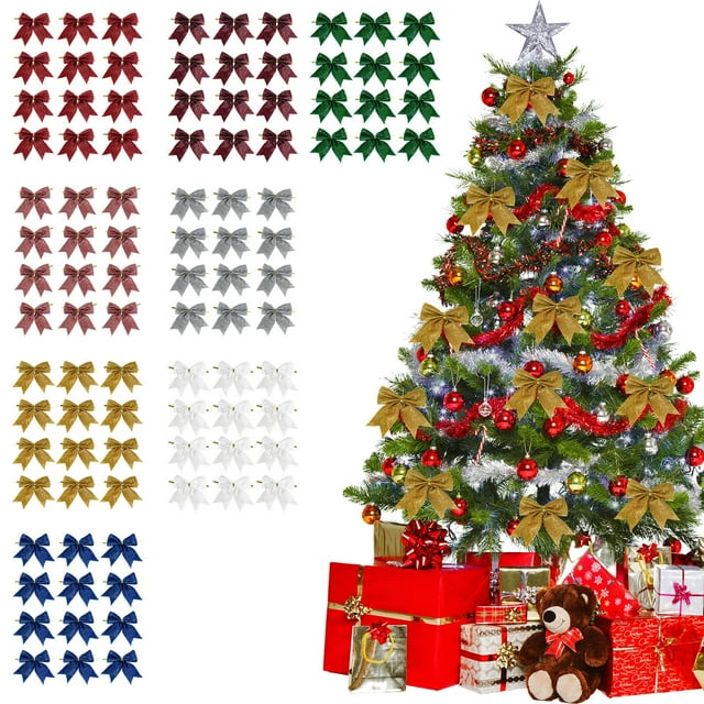 12 Mini Adornos Navideños Colgantes para Árbol con Forma de Lazo | 9 Cm | Regalo Navideño | Manualidades | para Músicos