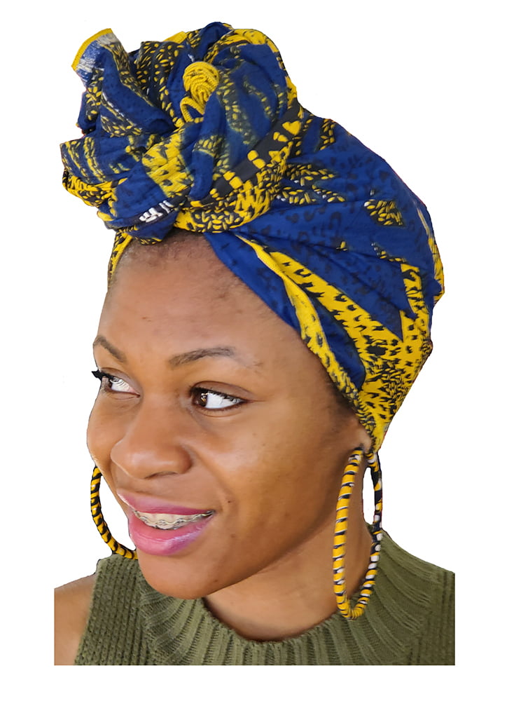 african head wrap headwraps for women african head scarf Set of 2 Earrings and Headwraps for women African headwrap african turban scarf