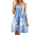 thumbnail image 1 of Birdeem Womens Summer Sexy Fashion Casual Suspender Flower Pattern Mini Dress with Pockets, 1 of 9