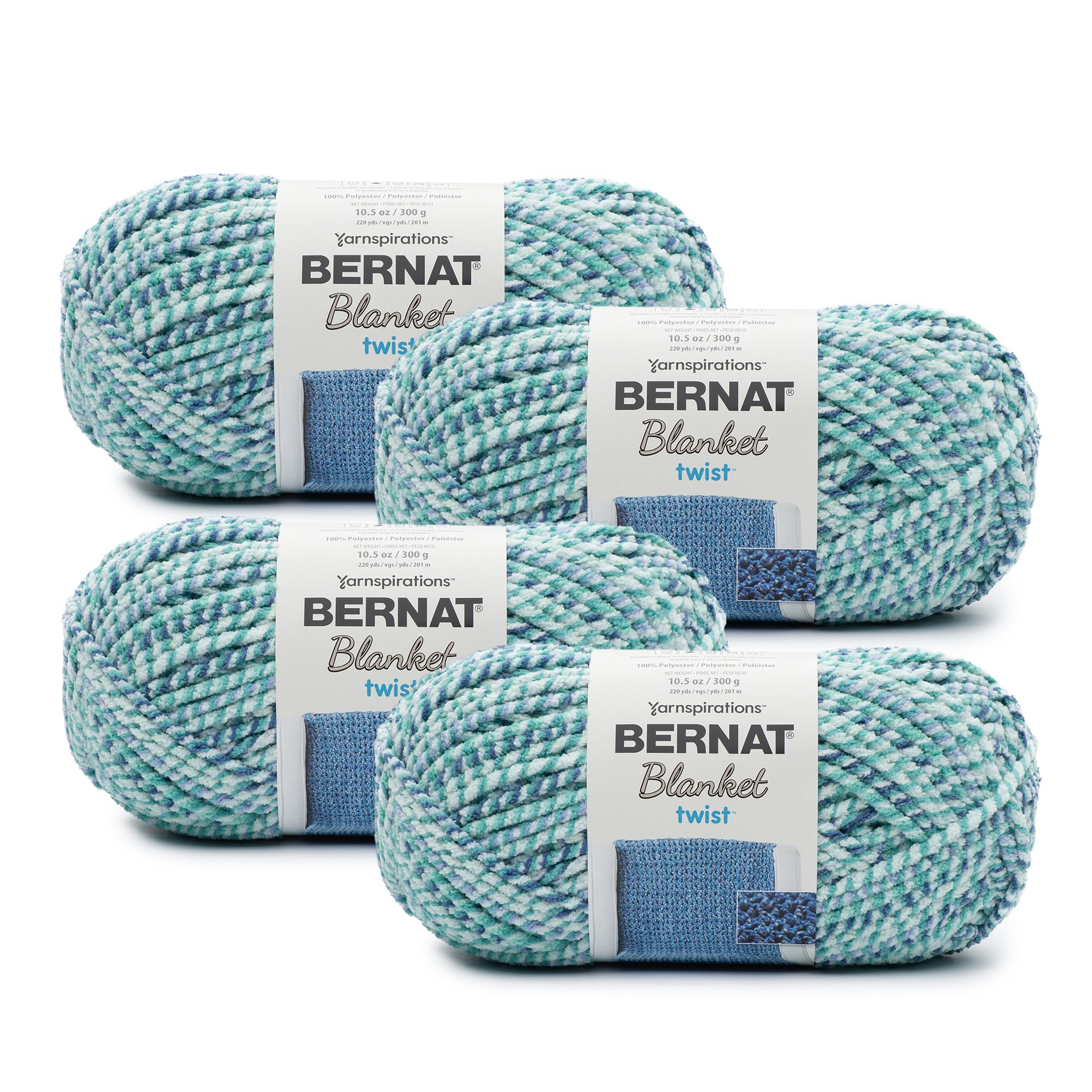 Bernat® Blanket Twist™ 6 Super Bulky Polyester Yarn, Making Waves 10