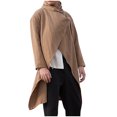 thumbnail image 4 of Odeerbi Trench Coat For Men Windbreaker Mid-length Cloak Cardigan Long-sleeved Jacket Coffee, 4 of 8