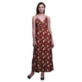 thumbnail image 1 of Bimba Robe Longue Maxi à Bretelles Spaghetti Ajustables à Imprimé Floral, Tenue de Plage d'Été - Très Petit, 1 of 1