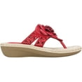 thumbnail image 2 of Women's Cliffs by White Mountain Cynthia Thong Sandal Berry Red Smooth Polyurethane 10 M, 2 of 6
