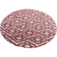 thumbnail image 2 of Moroccan Boho Vintage Area Rugs Fluffy Plush Circle Rug Washable Retro Area Rugs Shaggy Carpet Mat for Living Room Bedroom Dinning Room, 2.6 ft, Brown, 2 of 3