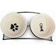 thumbnail image 1 of Pet Personalized Cute Feeder Double Ceramic Cat Dog Bowl Dishes Elevated Food And Water Bowls With Metal Raised Antiskid Stand, 1 of 4