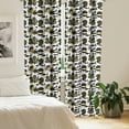 thumbnail image 2 of Ambesonne Fish Window Curtains, Diver Underwater, Each 28" W x 63" L, Earth Yellow Black and White, 2 of 4
