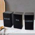 thumbnail image 3 of Coffee Tea Storage Set Airtight Metal Kitchen Canisters For Countertops Farmhouse Home Food Preservation Jars, 3 of 3