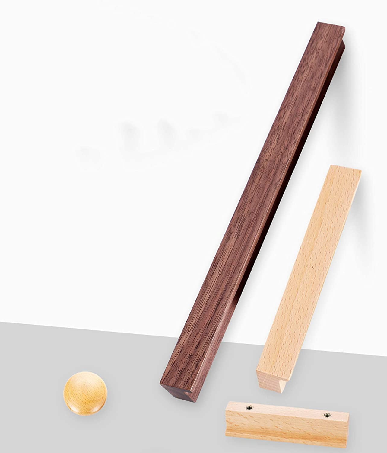 Gamvdout 2 Pieces Wooden Handle Pull Handles Furniture Hardware Handle for Kitchen Cupboards Bathroom Cabinet Handles and Knobs Drawer Handle Drawer Handle