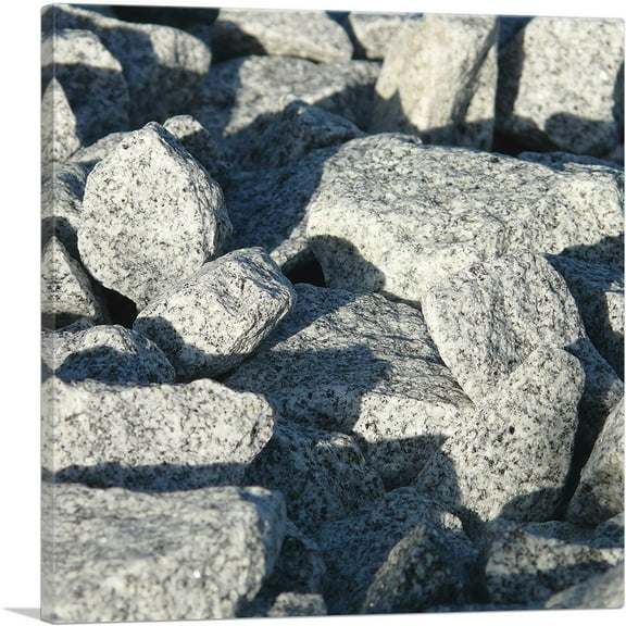 ARTCANVAS Granite Stones Home Decor Square Canvas Art Print - Size: 18" x 18" (0.75" Deep)
