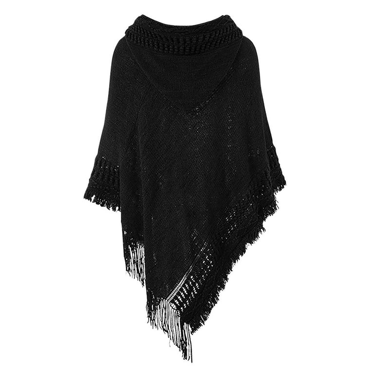 Black sweater wrap shawl outlet
