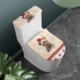 thumbnail image 3 of HELLHERO Christmas Toilet Seat Covers & Elastic Edge Toilet Cover Set for Indoor Home, Polyester Fabric, Stretch Fit, 3 of 8
