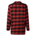 thumbnail image 4 of Delayuji Womens Long Sleeve Cardigan Coat Plaid Cardigan Spring Fashion Checkered Coat Womens Coat M-5XL, 4 of 6