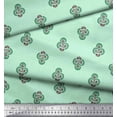thumbnail image 2 of Soimoi Poly Georgette Fabric Floral Block Printed Fabric 1 Yard 42 Inch Wide, 2 of 5
