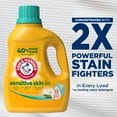 thumbnail image 4 of ARM & HAMMER Sensitive Skin Liquid Laundry Detergent Soap, Fresh Scent, 105 fl oz, 105 Loads, 4 of 15
