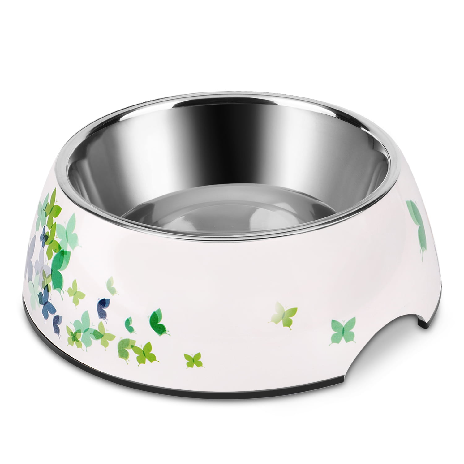 New Stainless Steel Food Water Dish Bowls Bowl Pet Feeder Dog Cat Anti-Slip  Base
