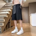 thumbnail image 3 of LiuXxxx Casual Summer Shorts Athletic Breathable Workout Gym Basketball Beach Comfortable Elastic Waist Black XL, 3 of 4
