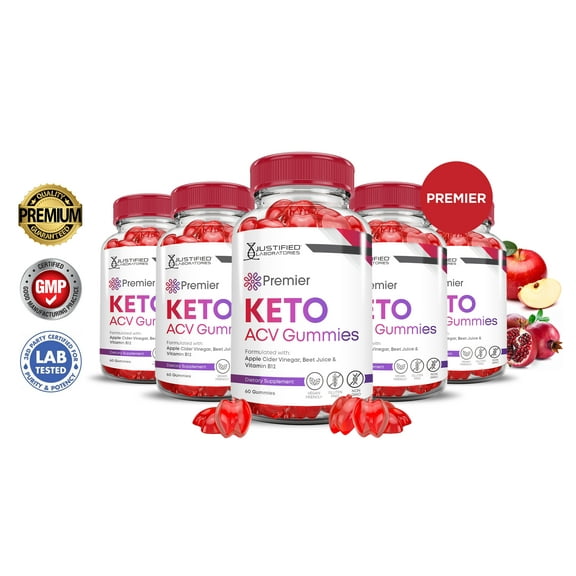(5 Pack) Premier Keto ACV Gummies 1000MG Dietary Supplement 300 Gummys