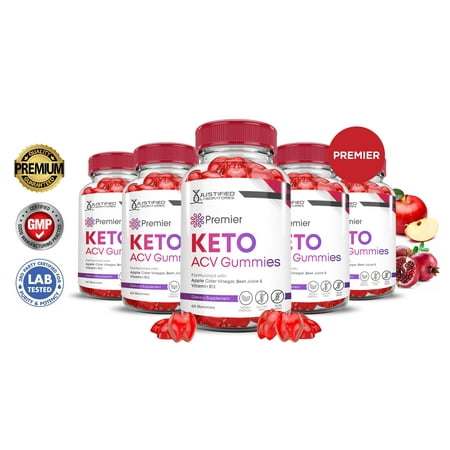 (5 Pack) Premier Keto ACV Gummies 1000MG Dietary Supplement 300 Gummys