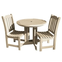 highwoodÂ® Eco-Friendly Recycled Plastic Lehigh 3pc Round Dining Set
