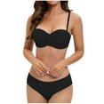 thumbnail image 2 of Traje de baño para mujer, bikini de tirantes sin espalda de color liso para mujer, trajes de baño para mujer, conjuntos de bikini para mujer, trajes de baño de bikini para mujer, 2 of 8