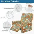 thumbnail image 4 of SCRAWLGOD Hippie Flower Orange Recliner Chair Covers Stretch Recliner Slipcovers Reclining Furniture Protector Washable Sofa Couch Cover with Storage Pocket for Pets Dog Cat, 4 of 7