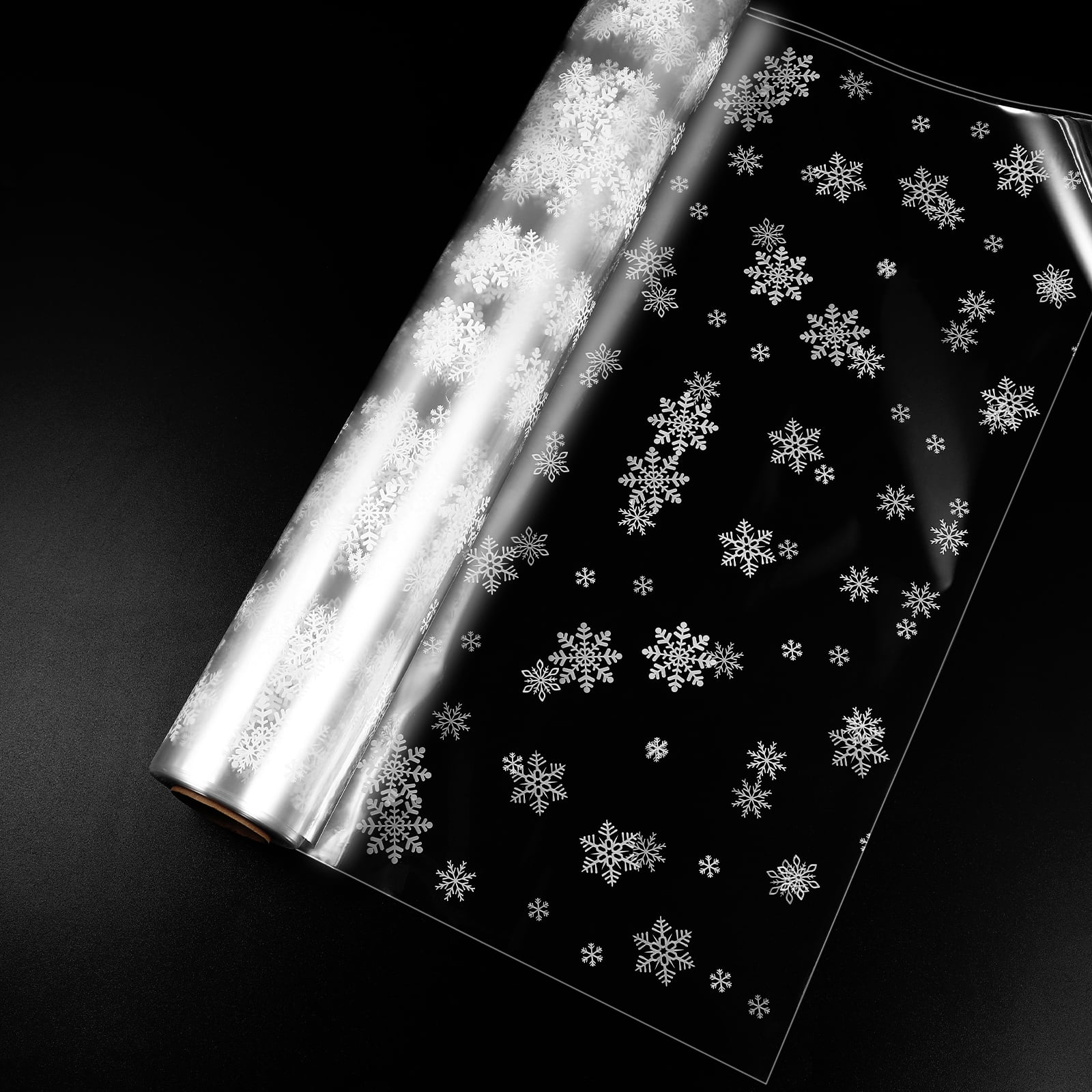 Cellophane Wrap Wrapping Paper White Snow 98ft x 31in 3 Mil Thick