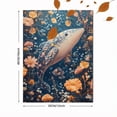 thumbnail image 3 of Qisvanset Framed Canvas Wall Art, 12x16 Inch Pink Narwhal Floral Ocean Girl Nursery Art, 3 of 5