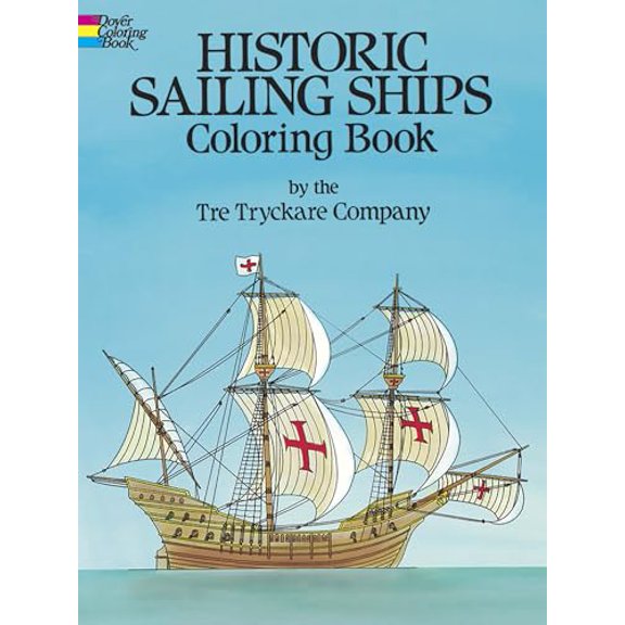 Pre-Owned Historic Sailing Ships Colouring Book (Dover History Coloring Book) Paperback