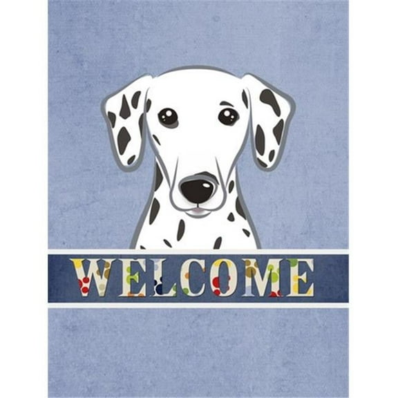 Carolines Treasures BB1396CHF Dalmatian Welcome Flag Canvas House Size