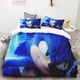 thumbnail image 3 of Juego de edredón de 3 piezas con estampado digital 3D de Sonic Boy, suave, 100 % poliéster, tamaño king, para adolescentes, regalo para dormitorio, 3 of 5