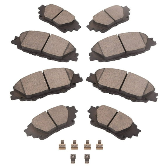 TOPAZ D2176 D2183 Front Rear Ceramic Brake Pads Set Compatible with 2020-2023 Toyota Corolla 1.8L 2.0L (Pack of 8)
