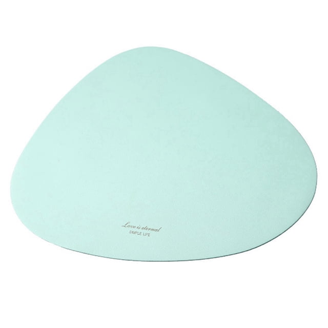 Coofit Faux Leather Placemat Waterproof Triangular Table Mat Table Placemat for Kitchen