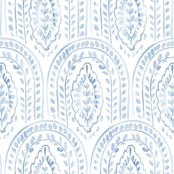 Peel and Stick Wallpaper Modern Wall Paper Boho Contact Paper Removable Wallpaper Peel and Stick Blue and White Self-Adhesive for Bathroom Bedroom Kitchen Wall Decor 17.3" x 118"