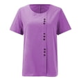 thumbnail image 2 of Womens T Shirts Women's I Simple Printing Europe and The United States Men and Women Round Neck T Shirt Tops for Women, 2 of 5