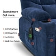 thumbnail image 7 of MCombo Regular Power Lift Recliner Chair with Extended Footrest for Elderly People, Fabric 7287 (Navy Blue, Regular), 7 of 7