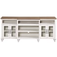 thumbnail image 4 of Farmhouse TV Stand with 4 Glass Doors for TVs up to 75'', Highboy Entertainment Center with 9 Storages, 70'' Wood TV Console for Livng Room Bedroom, Antique White, 4 of 7