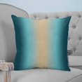 thumbnail image 4 of Teal Blue Khaki Ombre 24x24 Pillow Covers Set of 2, Modern Abstract Art Gradient Throw Pillow Covers Decorative Couch Cushion Case, Microfiber Square Pillowcases for Bedroom Car Living Room, 4 of 7