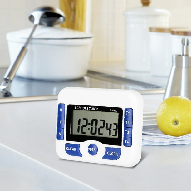 4 Channel Timer Countdown Clock with 99H 59M 59S Kitchen Cooking Clock Classroom Timer Sports Timer Games Timer Walmart