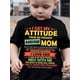 thumbnail image 1 of Boy's I Got My Attitude From My Mom Print Creative Tee Tops Clothes For Kids Short Sleeve Crew Neck Casual Comfy Sports Shirt For Summer, 1 of 6