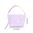 thumbnail image 6 of Easter Bunny Tote Bag Set of 5, Pastel Striped Canvas Baskets with Handles, Reusable Egg Hunt Bags for Kids, Party Favors & Spring Home Decor, 6 of 6
