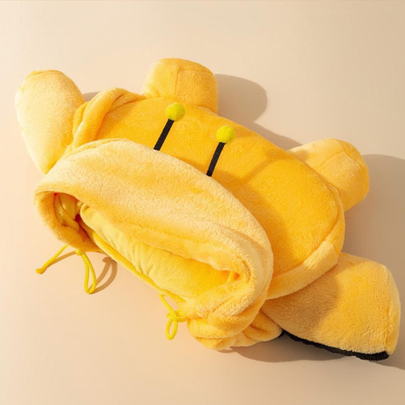 Pet Backpack Cute Bear Design Warm Winter Outing Bag For Small Dog And Cat Comfortable Escape Backpack