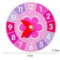 thumbnail image 3 of Tablero Sensorial Piezas De Juguete Juguetes De Educación Temprana Para Juegos De Cognición Reloj Unisex Rosa+Material De Tablero Ocupado Material Didáctico Lindo De Madera Para Actividades CUTICAT none, 3 of 4