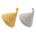 thumbnail image 3 of WHAMVOX Anti-Scalding Pot Handle Cover Cotton Yellow For Kitchen Utensil 2Pcs 4.7In, 3 of 8