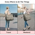 thumbnail image 5 of Black and Tan Leopard Print Travel Tote Bags for Women Carry On,Large Weekender Bags for Women Travel,Multi Functional Duffle Bag for Work,Shopping,Sports, 5 of 5