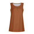 thumbnail image 4 of Plus Size Blouse for Women Women Summer Sleeveless Casual Solid Color O Neck T Shirt Tops Blouse, 4 of 7