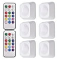thumbnail image 1 of Mistaha 6PCS RGB Under Cabinet Lights with Remote Control LED Color Changing Closet Light Night, 1 of 8