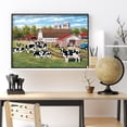 thumbnail image 3 of Cuadros Decorativos 5D DIY Village Cow Rhinestone dibujo completo redondo taladro diamante imagen Kit Craft Tmvgtek embutido en tela, 3 of 9