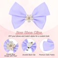 thumbnail image 2 of 2-Pack Bow Shoe Clips, Satin Elegant Detachable Buckle Bridal Heels Accessories with Pearl Rhinestone for Wedding, 2 of 5